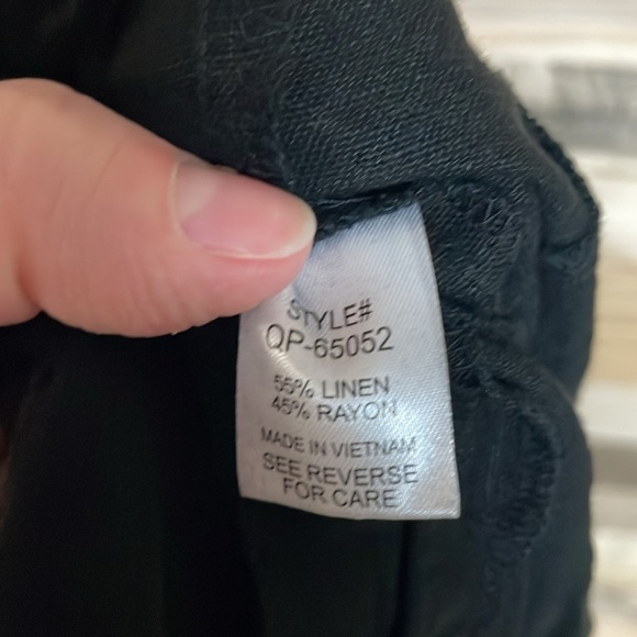 Zenana size XL black elastic high rise waist 5” linen shorts with pockets - Picture 10 of 10